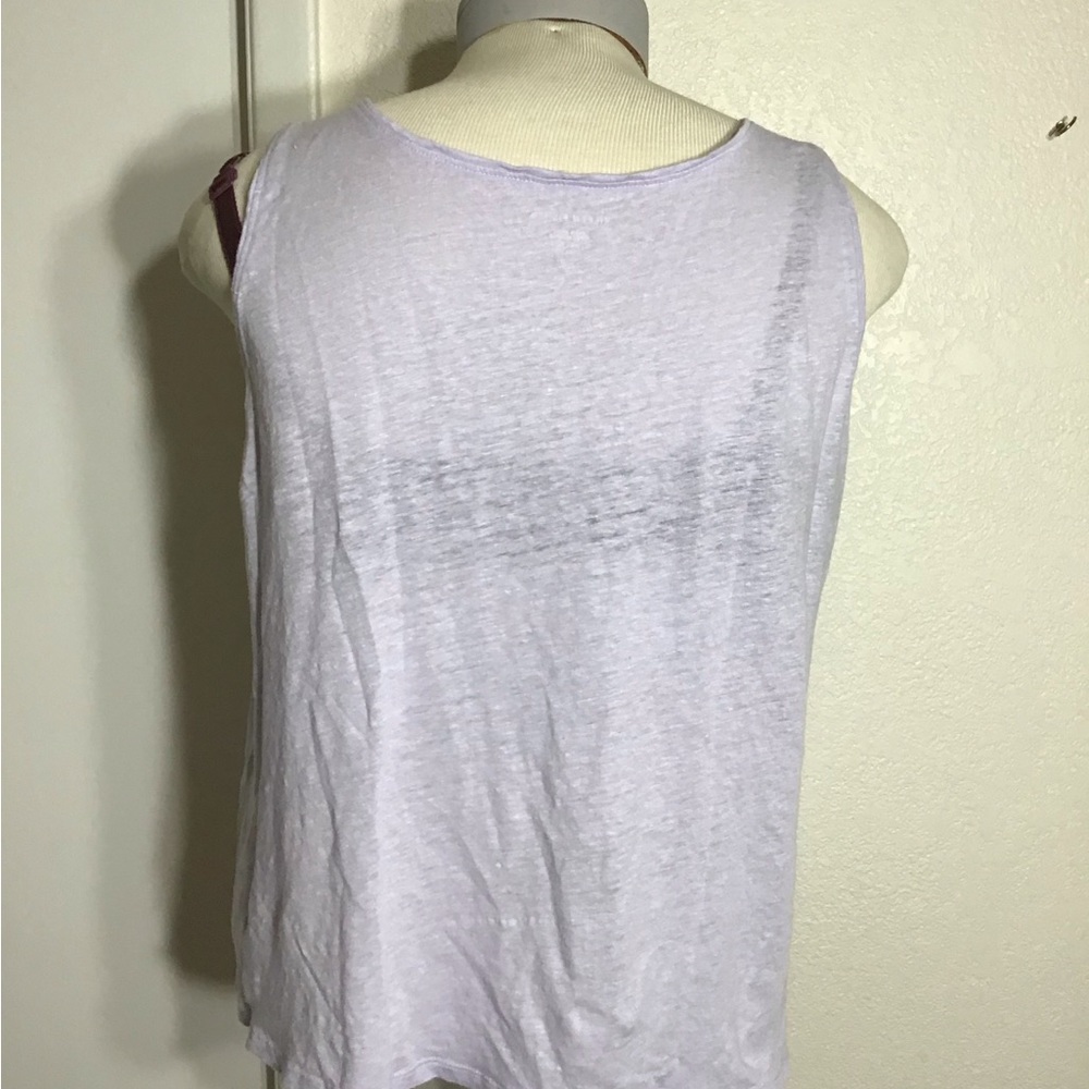 ELLEN FISHER ORGANIC LINEN JERSEY TAN WOMAN COLOR PURPLE SIZE XL - Picture 4 of 11